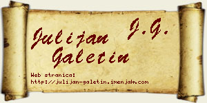 Julijan Galetin vizit kartica